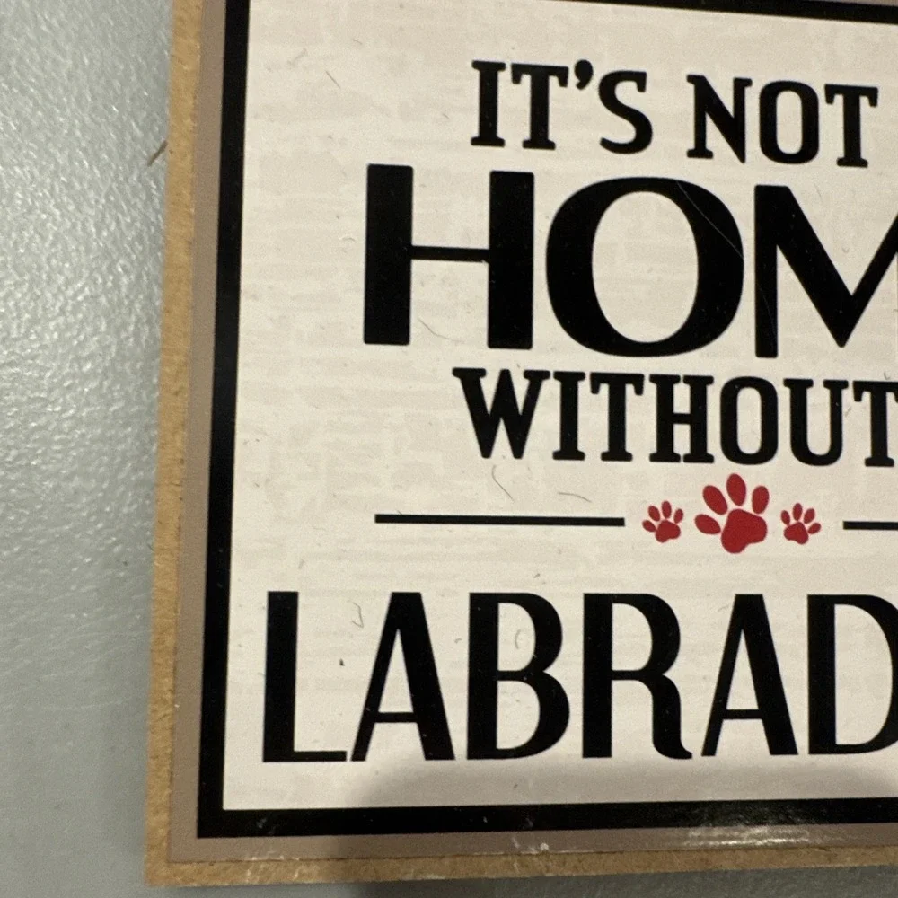 Imagine This Wood Sign for Black Lab Dog Breeds EUC Rope String